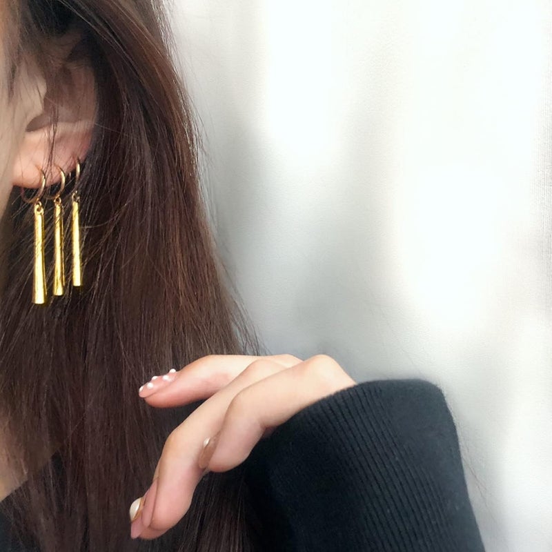 XHBTS One P. Earrings - Gold Clip On Anime Cosplay Earrings for Anime Lovers 3 Set with Mini Cloth and Mini Box(Clip on) - Image 2